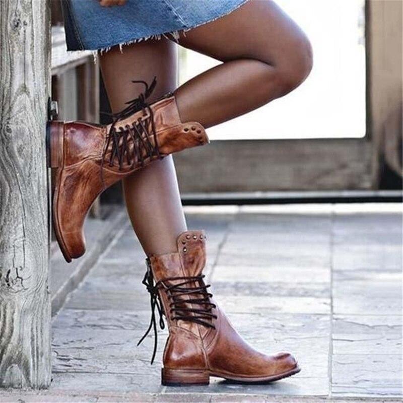Maelis | Vintage Comfort Lace-Up Boots