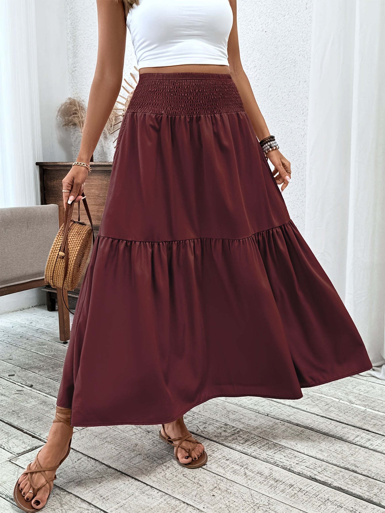 Tahlia | Tiered Floral Maxi Skirt