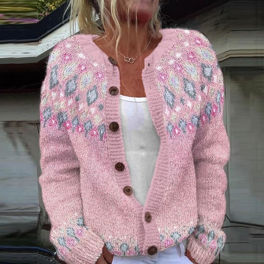 Odeline | Pink Comfort Cardigan