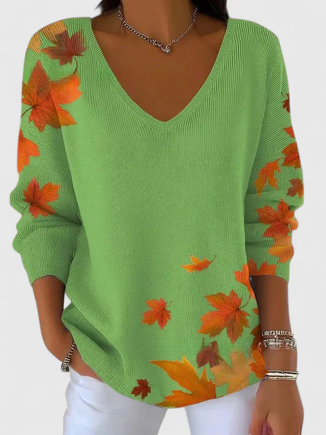 Vianne | Elegant V-Neck Sweater