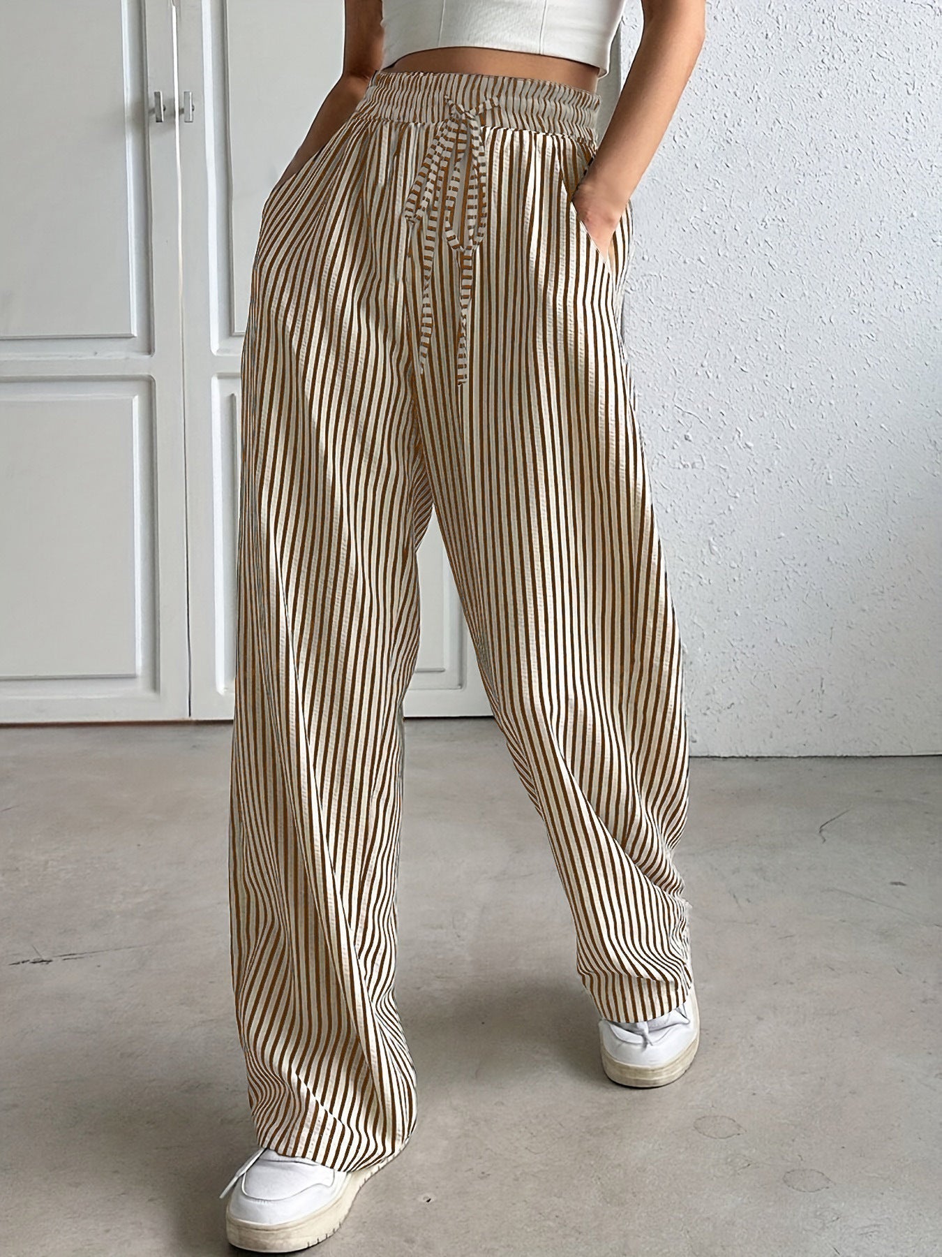 Emera | Relaxed Striped Trousers