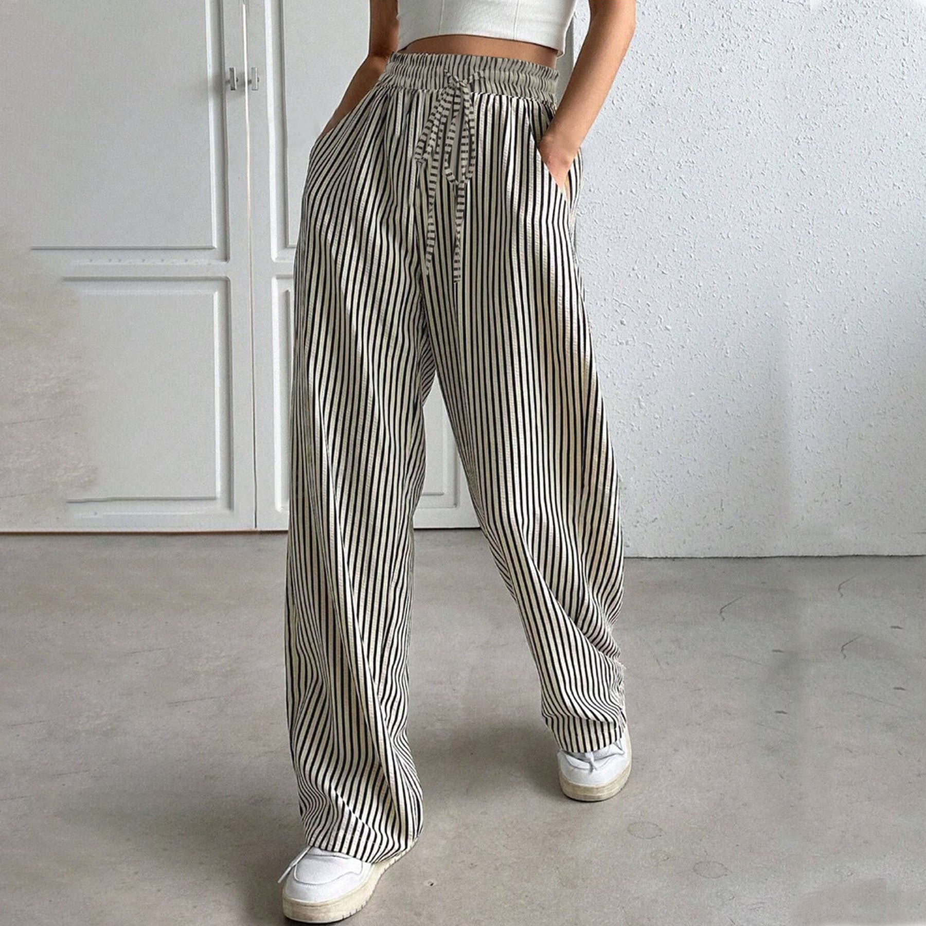Emera | Relaxed Striped Trousers